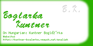 boglarka kuntner business card